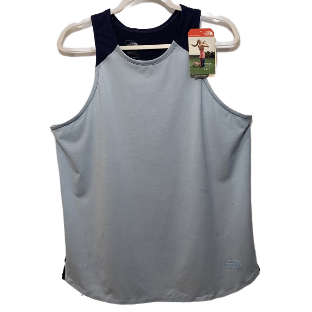 NWT The North Face Dynamix Tank Top Sz XL Women Performance Training Blue & Navy